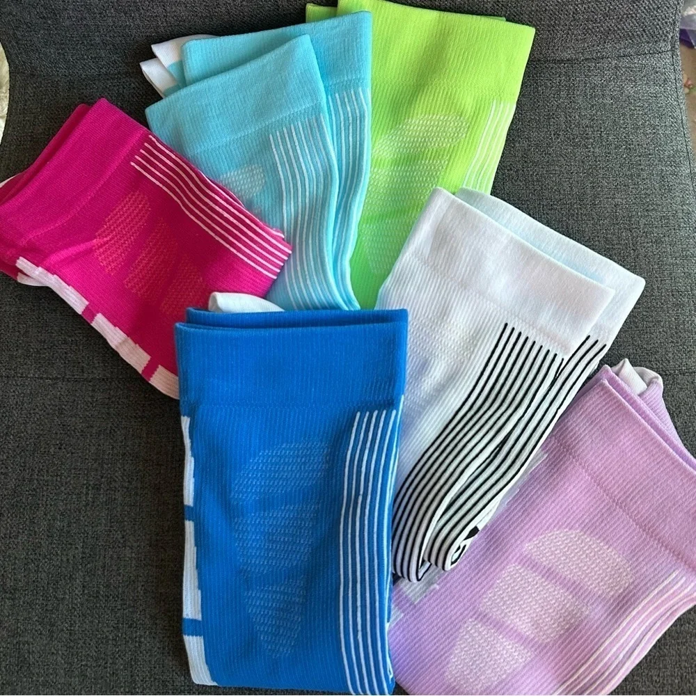 Colorful Compression Socks, 20-30mmHg compression (1 pair), Fresh Spring Colors